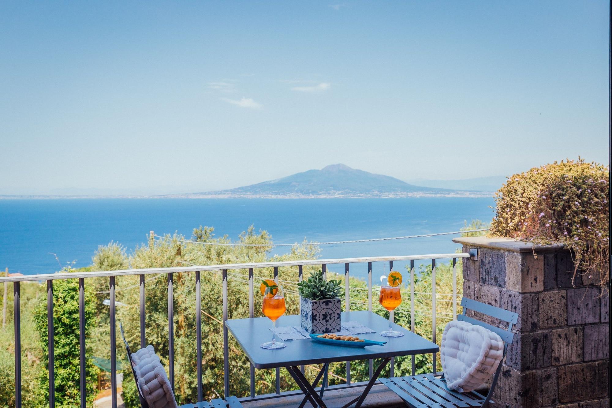 Villa Carolina Sorrento Private Heated Pool And Sea View Eksteriør bilde