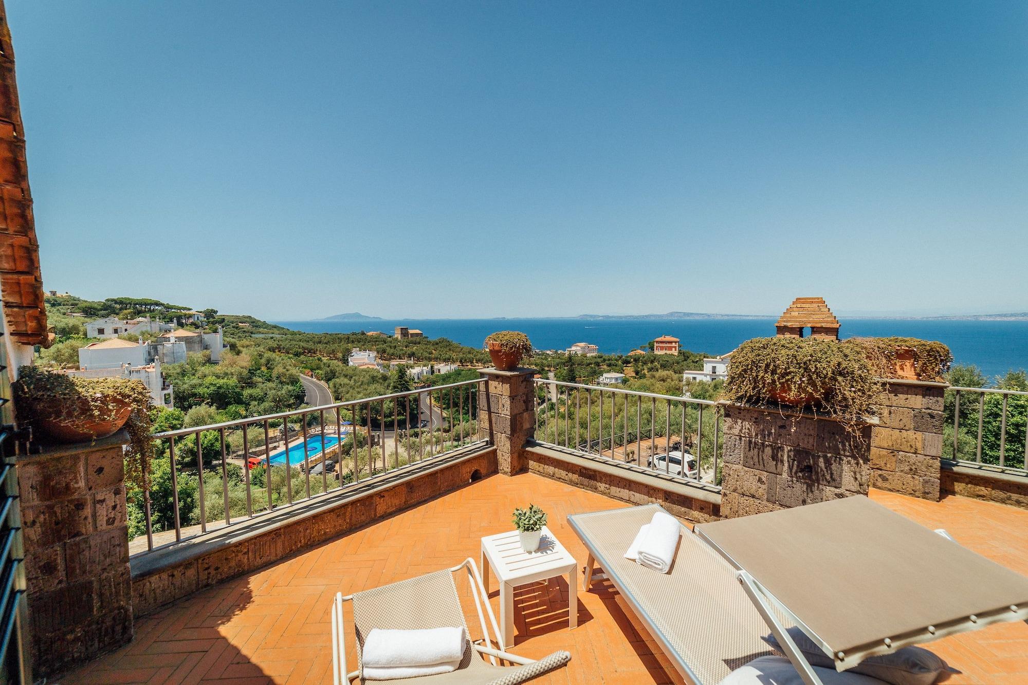 Villa Carolina Sorrento Private Heated Pool And Sea View Eksteriør bilde