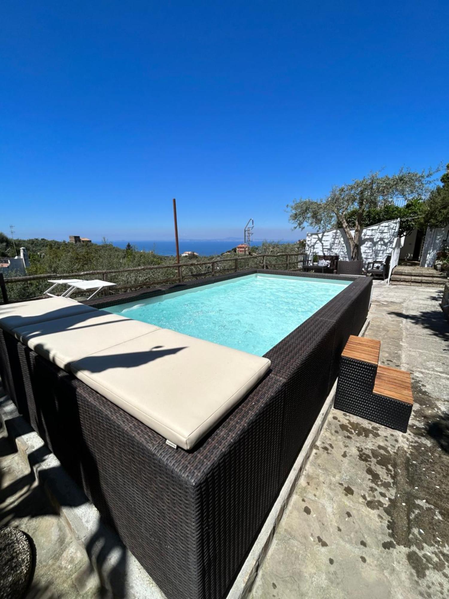 Villa Carolina Sorrento Private Heated Pool And Sea View Eksteriør bilde